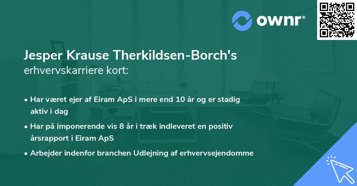 Jesper Krause Therkildsen-Borch's erhvervskarriere kort