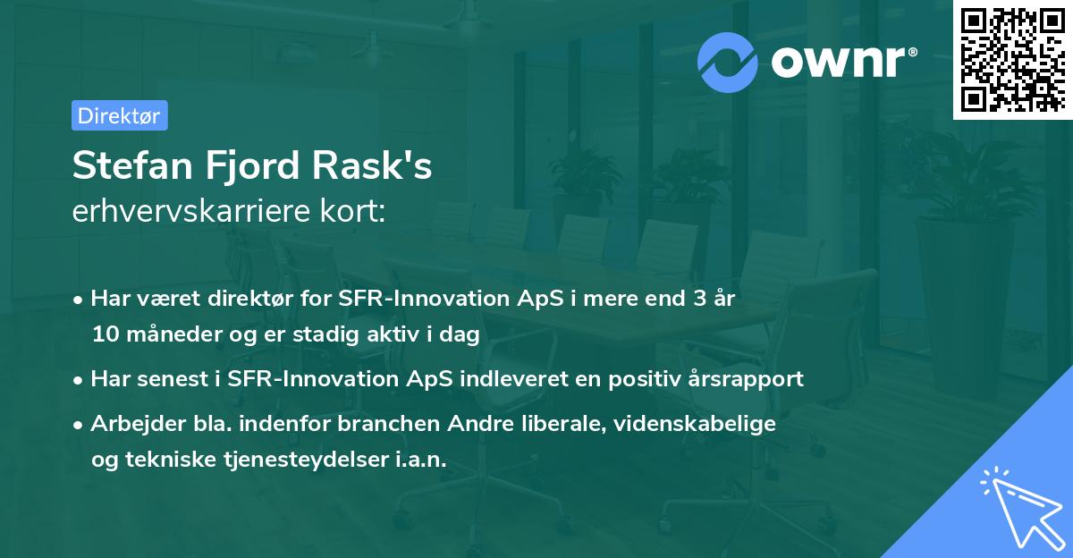 Stefan Fjord Rask's erhvervskarriere kort