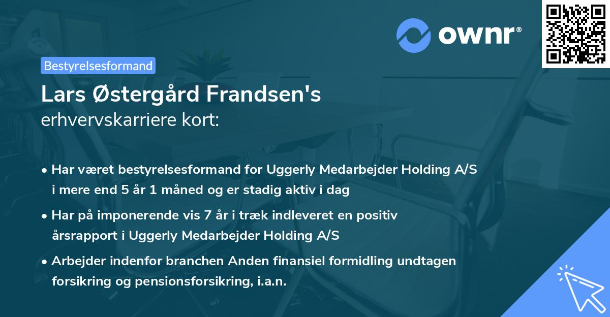 Lars Østergård Frandsen's erhvervskarriere kort