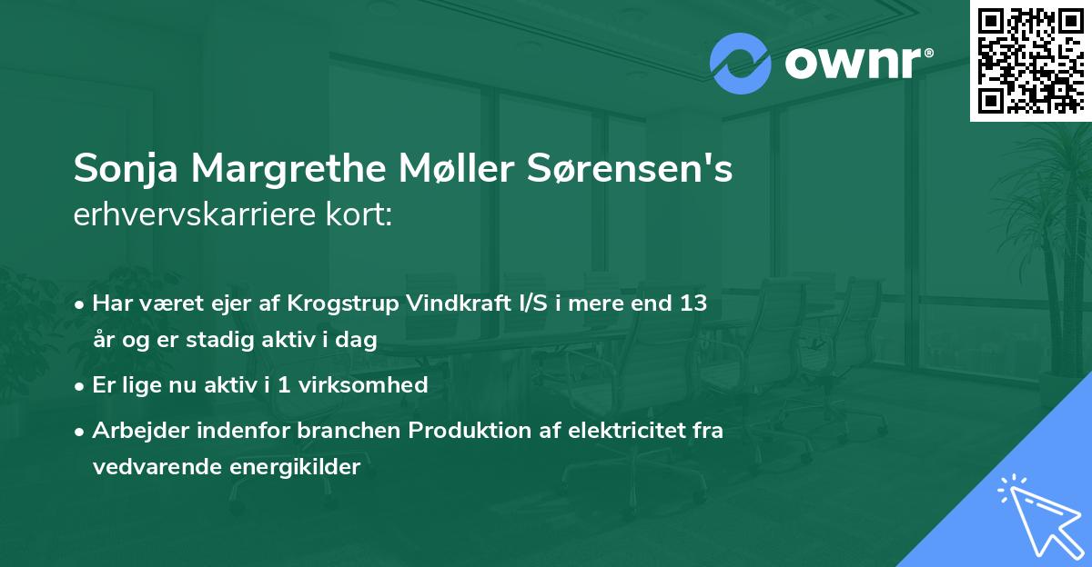 Sonja Margrethe Møller Sørensen's erhvervskarriere kort