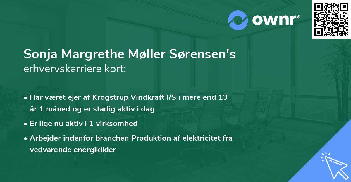 Sonja Margrethe Møller Sørensen's erhvervskarriere kort