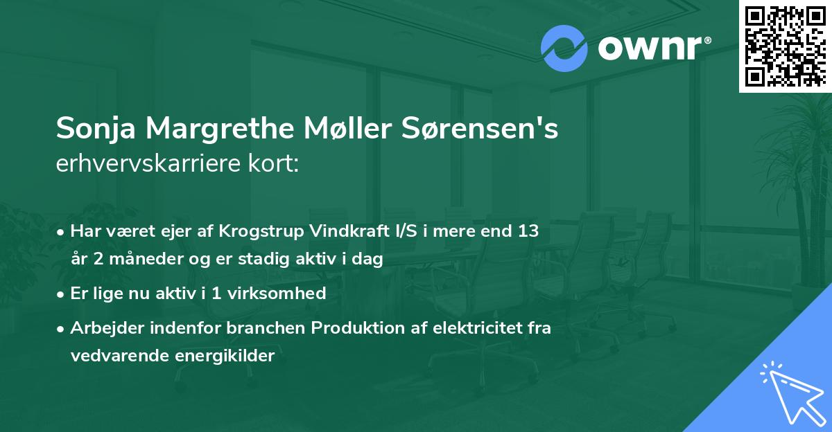 Sonja Margrethe Møller Sørensen's erhvervskarriere kort