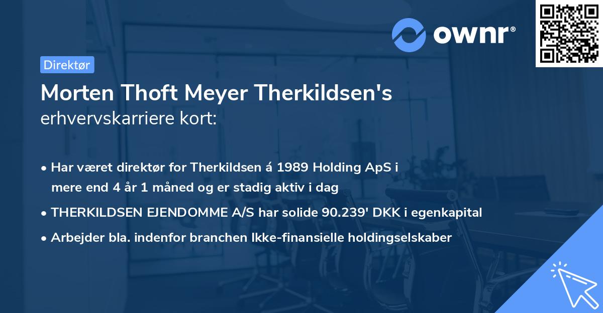 Morten Thoft Meyer Therkildsen's erhvervskarriere kort