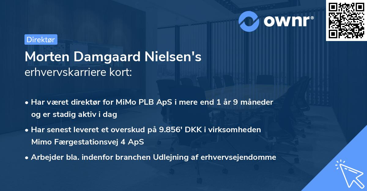 Morten Damgaard Nielsen's erhvervskarriere kort