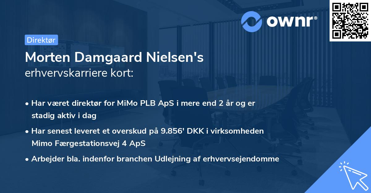 Morten Damgaard Nielsen's erhvervskarriere kort