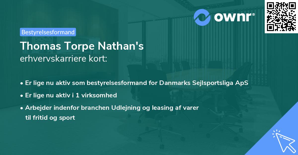 Thomas Torpe Nathan's erhvervskarriere kort
