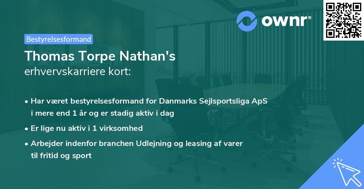 Thomas Torpe Nathan's erhvervskarriere kort