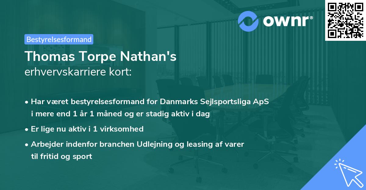 Thomas Torpe Nathan's erhvervskarriere kort