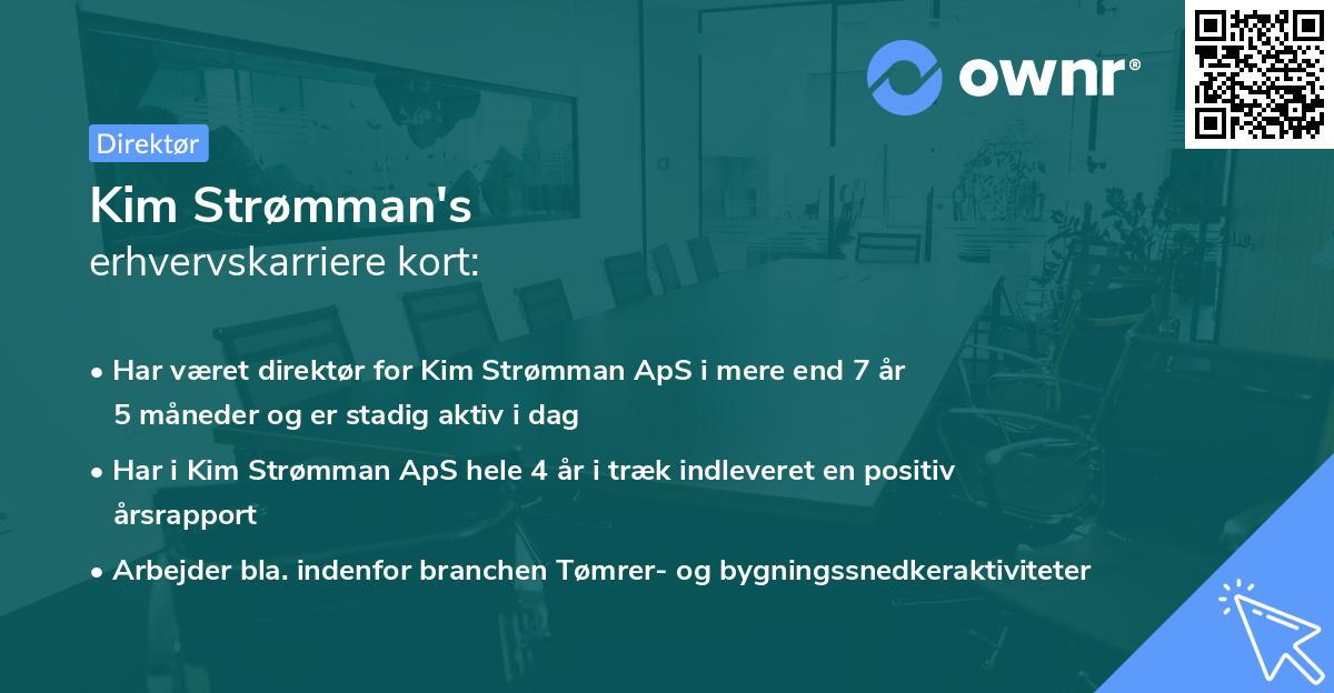 Kim Strømman's erhvervskarriere kort