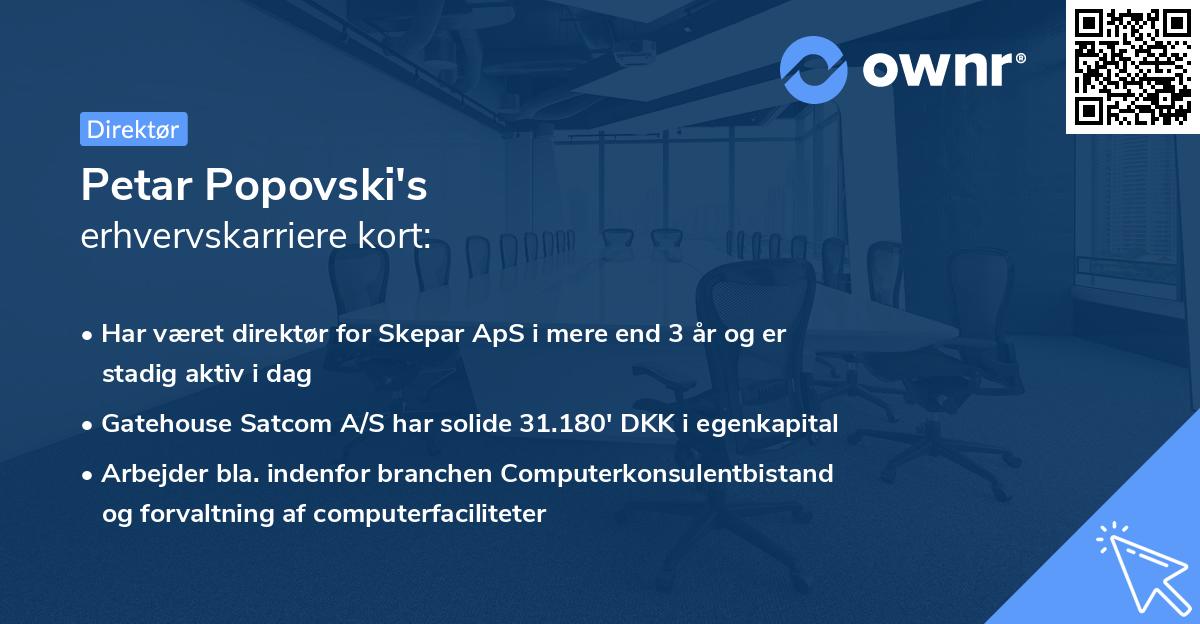 Petar Popovski's erhvervskarriere kort