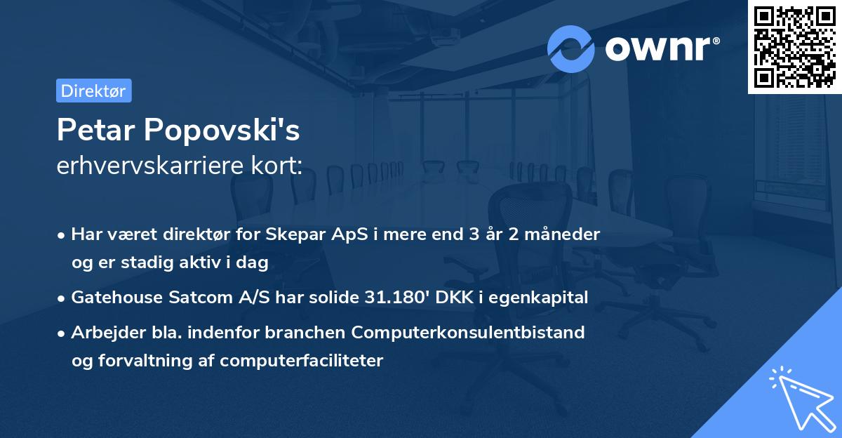 Petar Popovski's erhvervskarriere kort