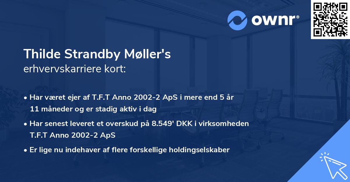 Thilde Strandby Møller's erhvervskarriere kort