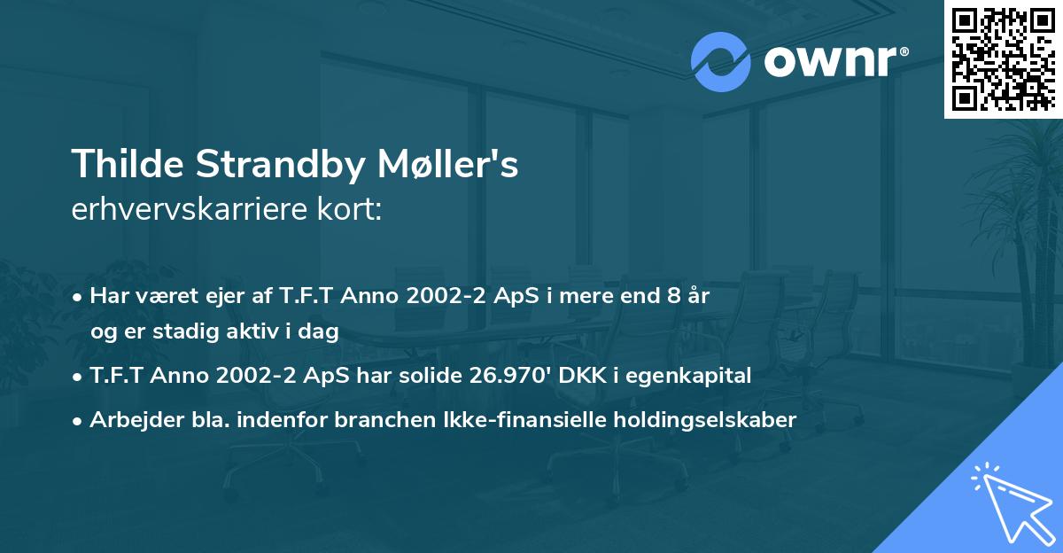 Thilde Strandby Møller's erhvervskarriere kort