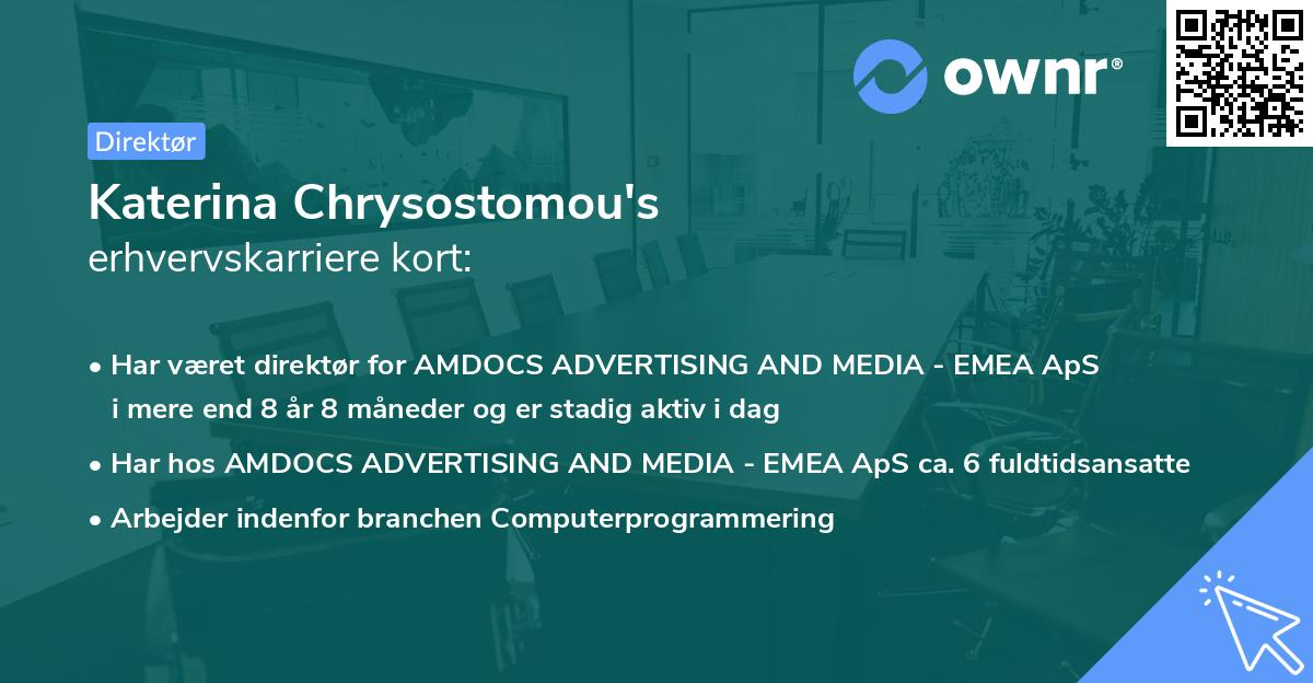 Katerina Chrysostomou's erhvervskarriere kort