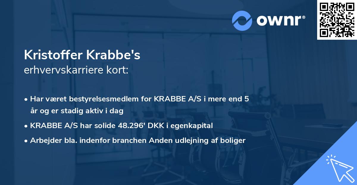 Kristoffer Krabbe's erhvervskarriere kort