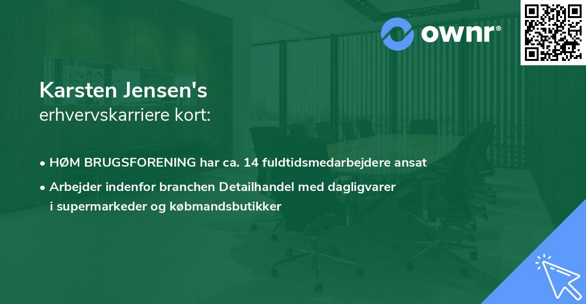 Karsten Jensen's erhvervskarriere kort