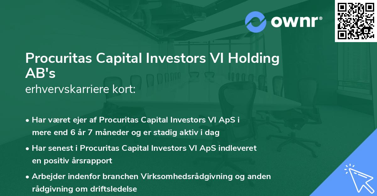 Procuritas Capital Investors VI Holding AB's erhvervskarriere kort