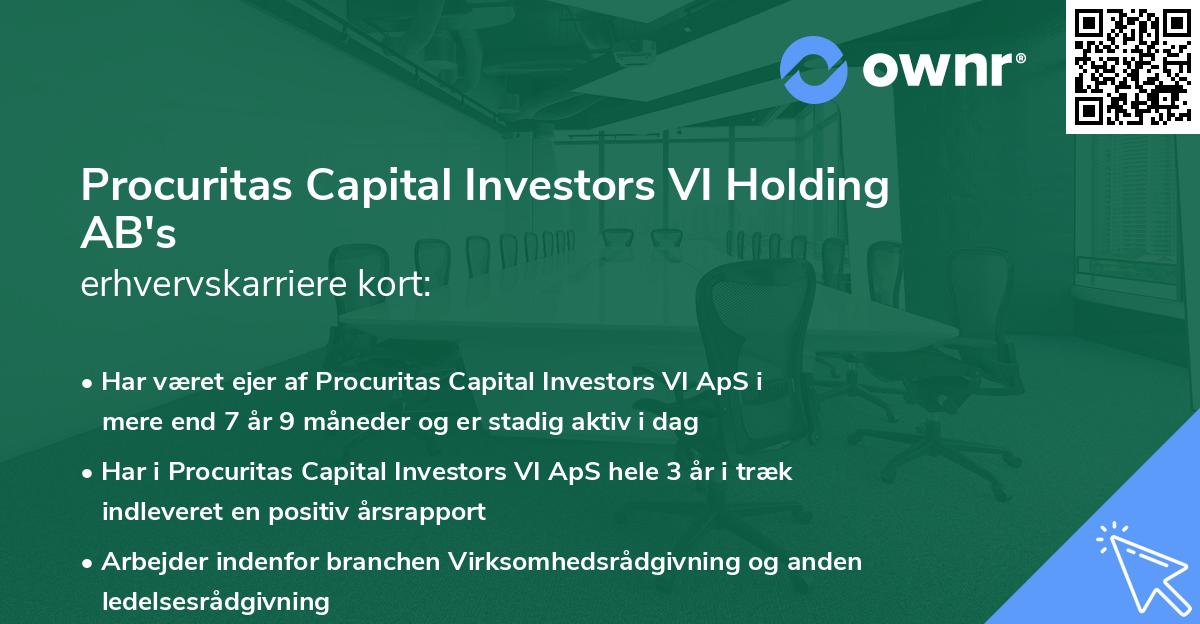 Procuritas Capital Investors VI Holding AB's erhvervskarriere kort