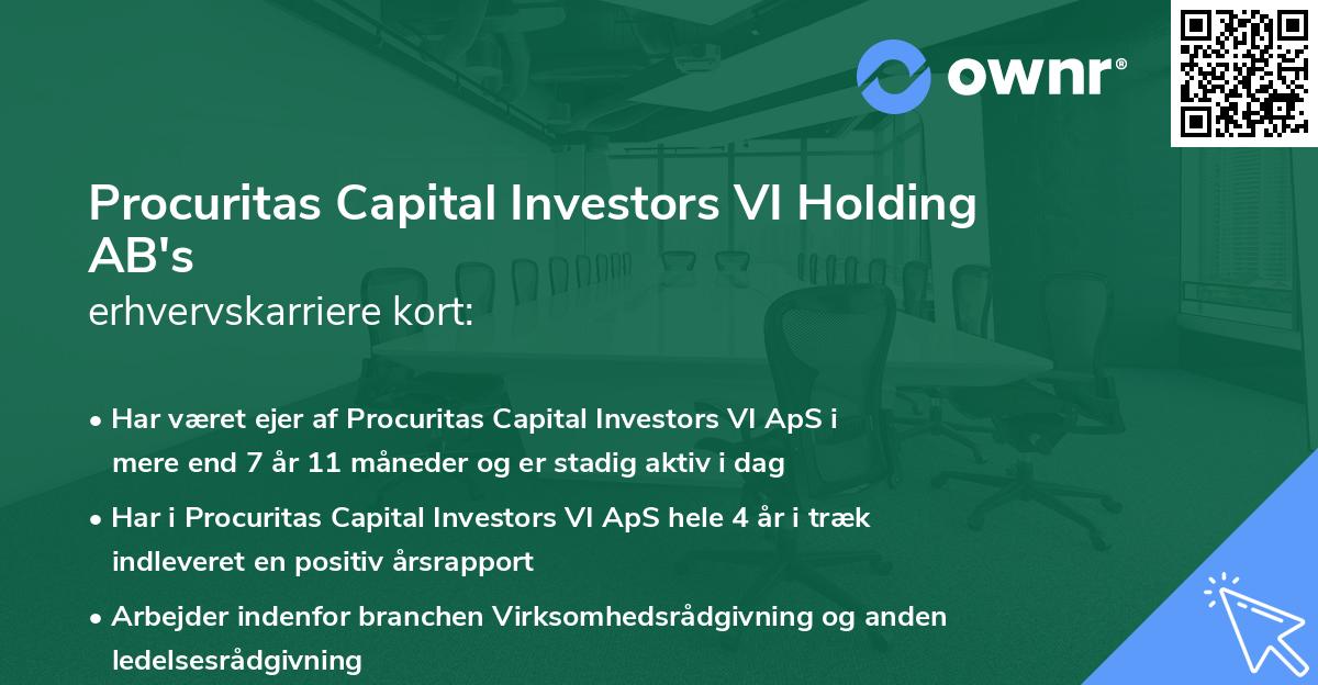 Procuritas Capital Investors VI Holding AB's erhvervskarriere kort