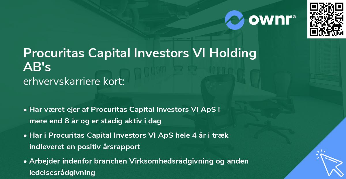 Procuritas Capital Investors VI Holding AB's erhvervskarriere kort