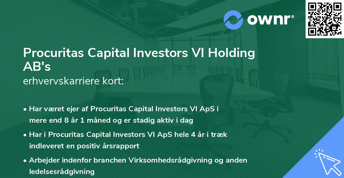 Procuritas Capital Investors VI Holding AB's erhvervskarriere kort