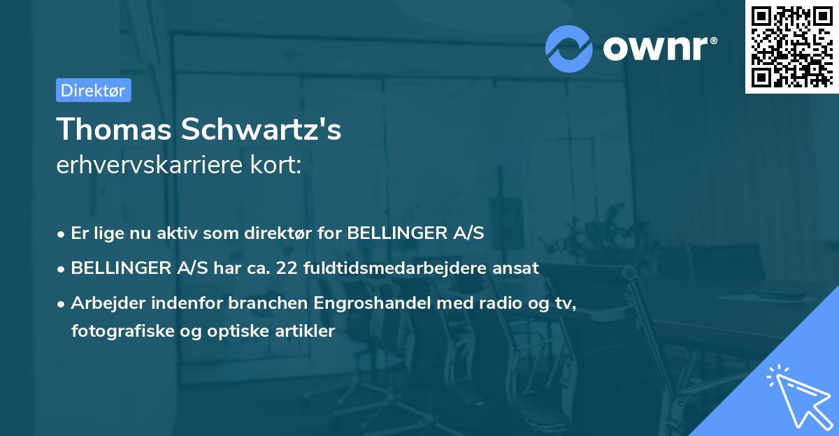 Thomas Schwartz's erhvervskarriere kort