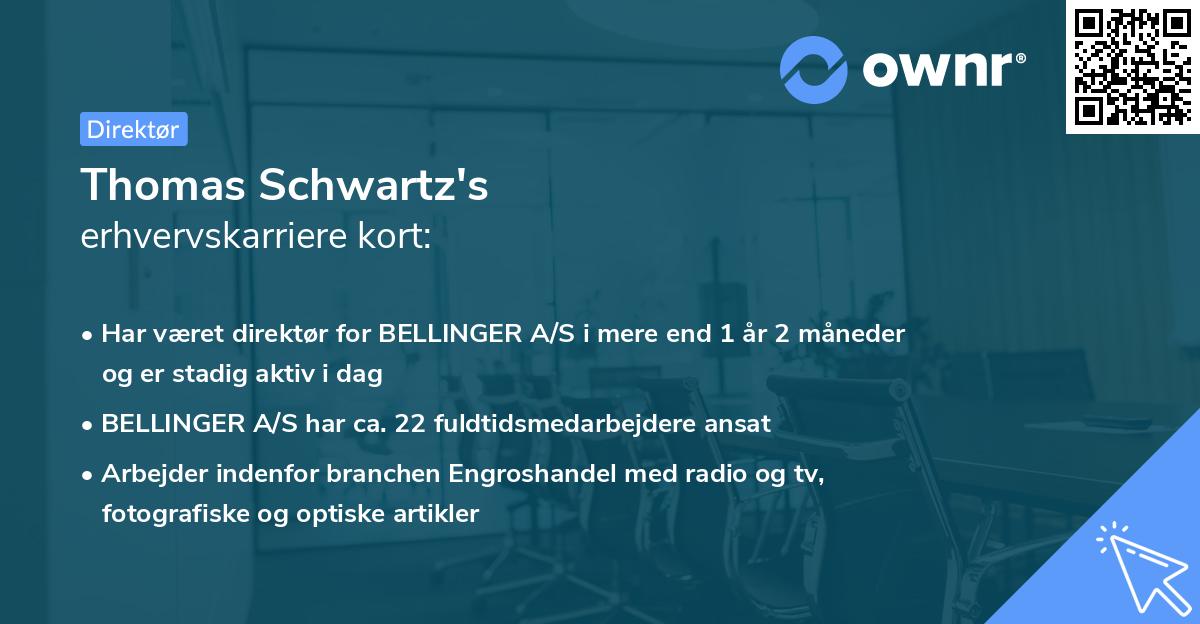 Thomas Schwartz's erhvervskarriere kort