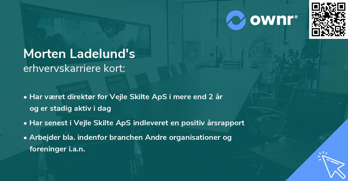 Morten Ladelund's erhvervskarriere kort