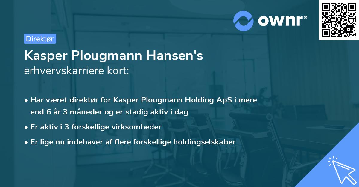 Kasper Plougmann Hansen's erhvervskarriere kort