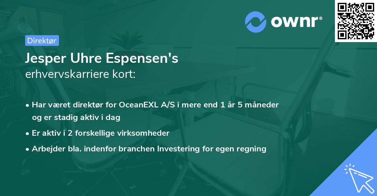 Jesper Uhre Espensen's erhvervskarriere kort