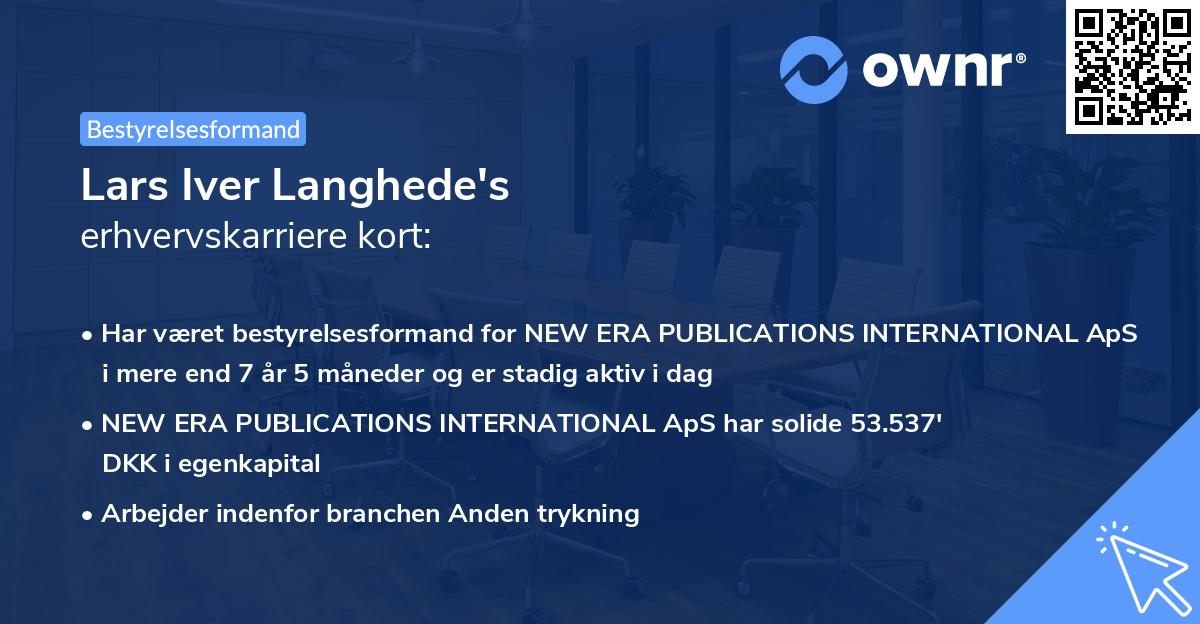 Lars Iver Langhede's erhvervskarriere kort