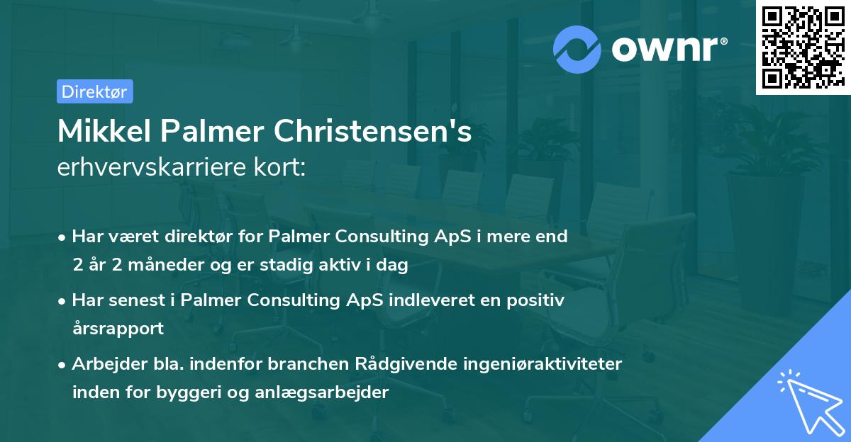 Mikkel Palmer Christensen's erhvervskarriere kort