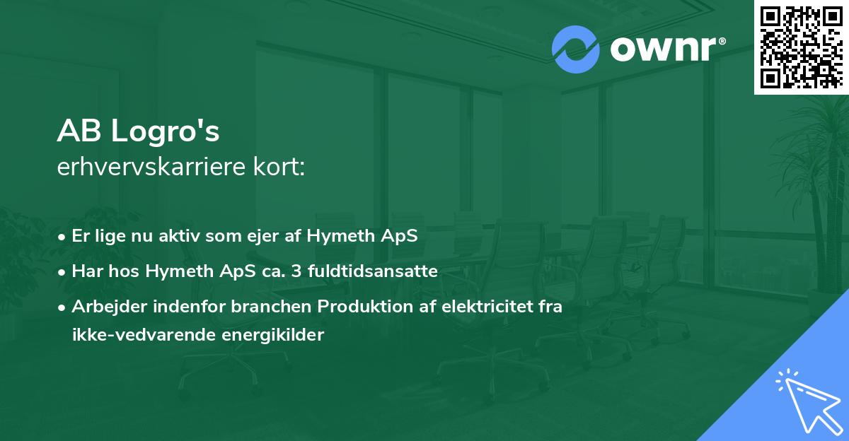 AB Logro's erhvervskarriere kort