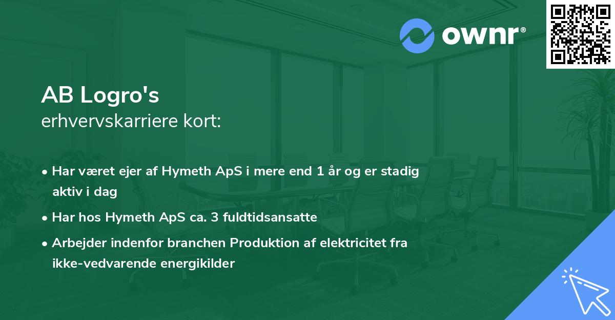 AB Logro's erhvervskarriere kort
