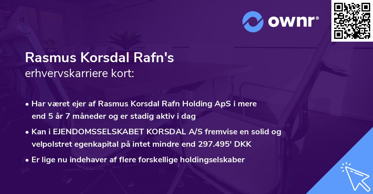 Rasmus Korsdal Rafn's erhvervskarriere kort
