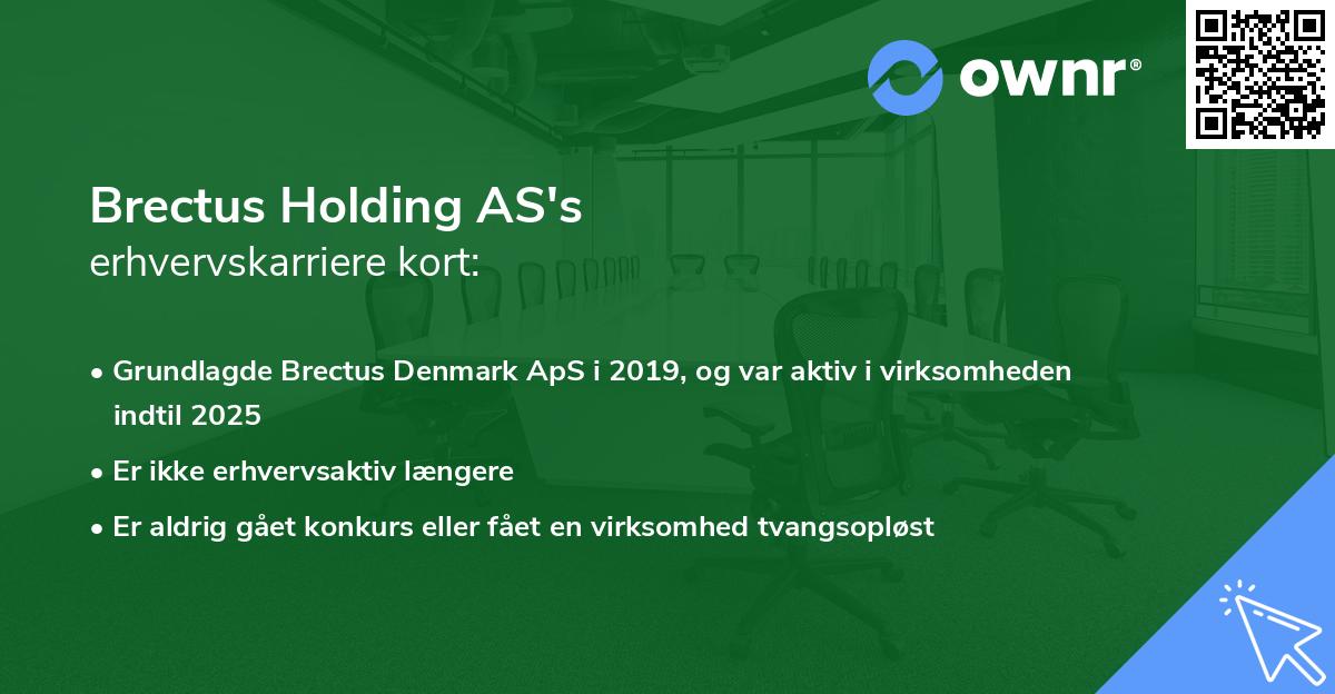 Brectus Holding AS's erhvervskarriere kort