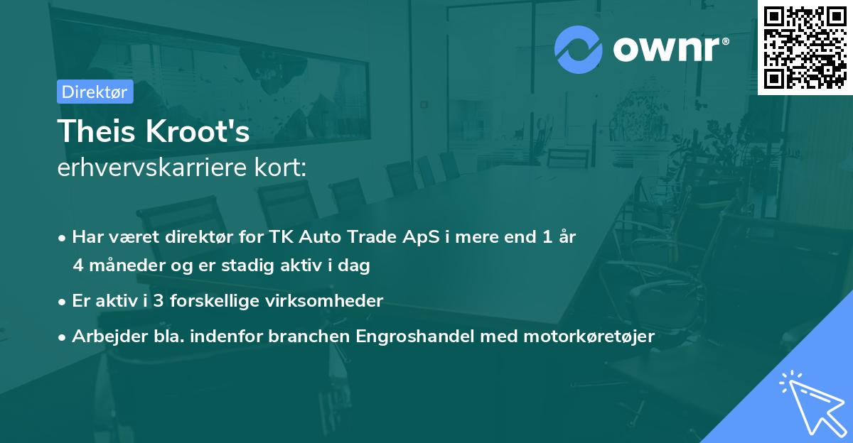 Theis Kroot's erhvervskarriere kort