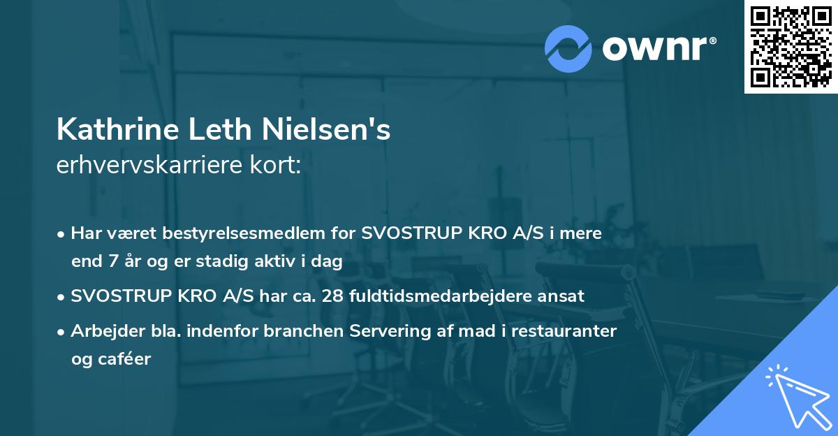Kathrine Leth Nielsen's erhvervskarriere kort