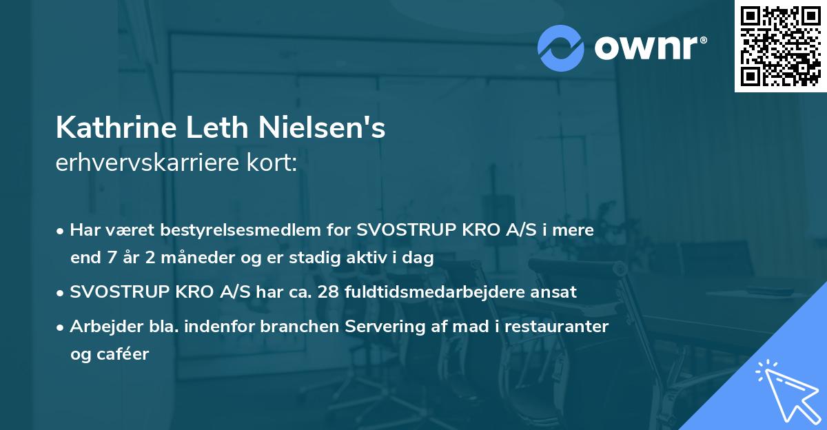 Kathrine Leth Nielsen's erhvervskarriere kort