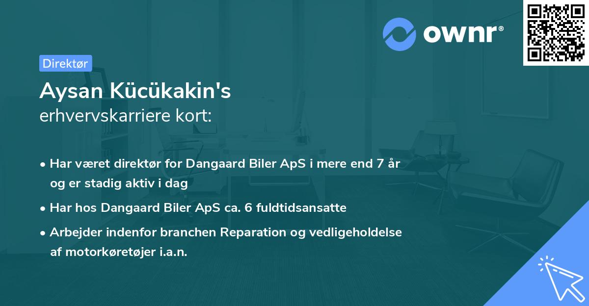 Aysan Kücükakin's erhvervskarriere kort