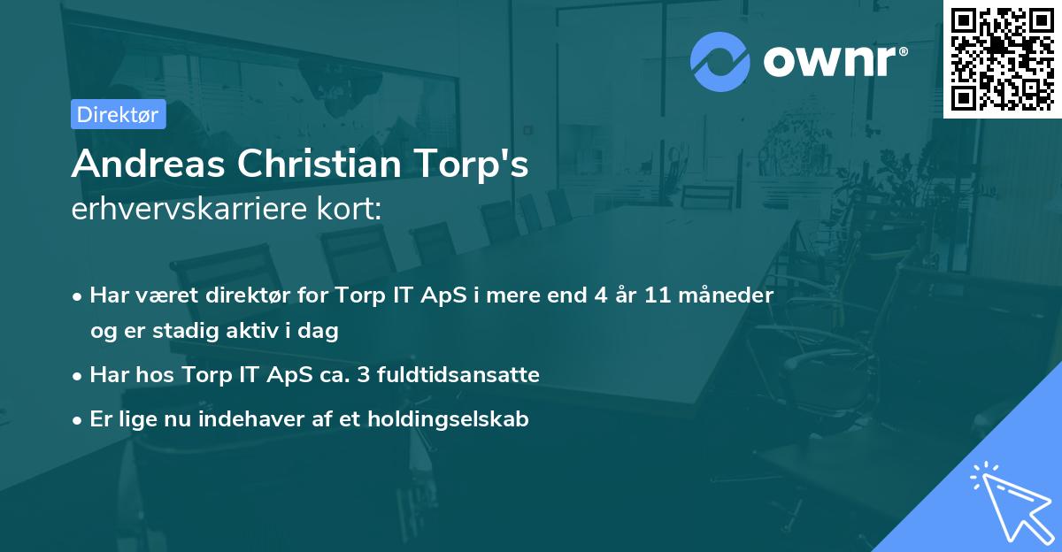 Andreas Christian Torp's erhvervskarriere kort