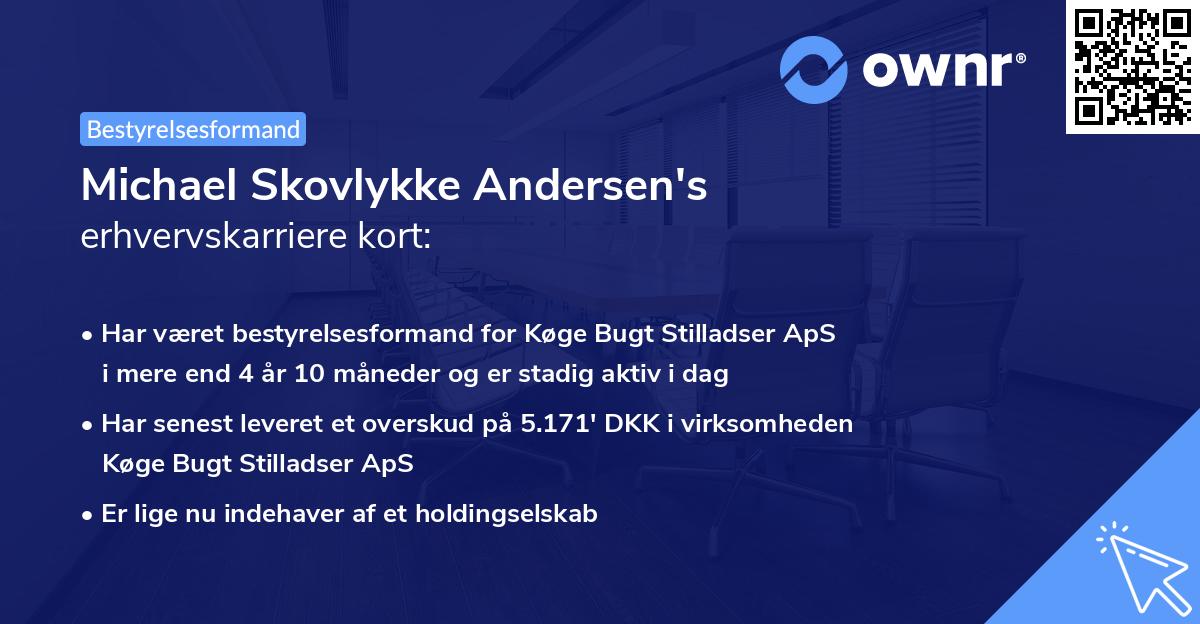 Michael Skovlykke Andersen's erhvervskarriere kort