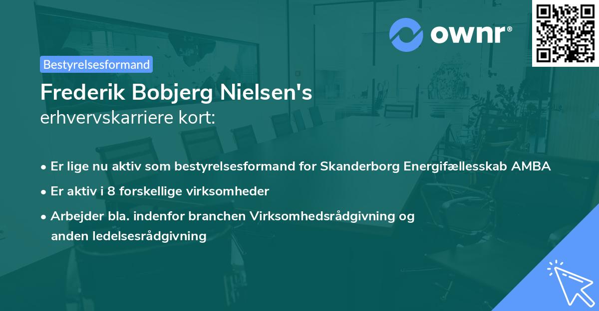 Frederik Bobjerg Nielsen's erhvervskarriere kort