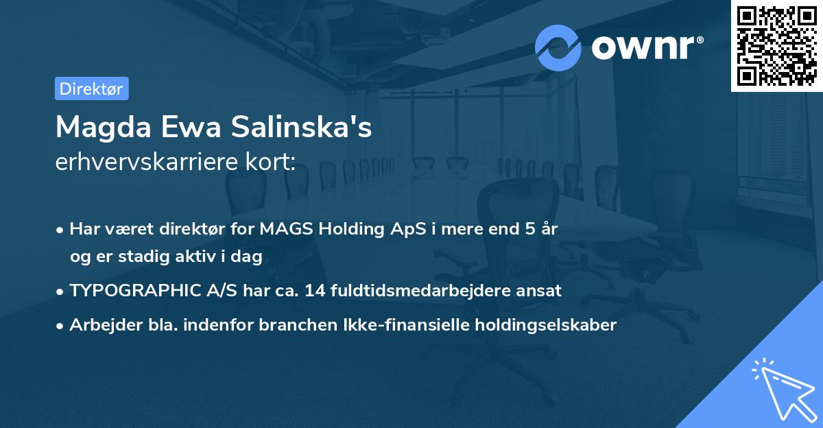 Magda Ewa Salinska's erhvervskarriere kort