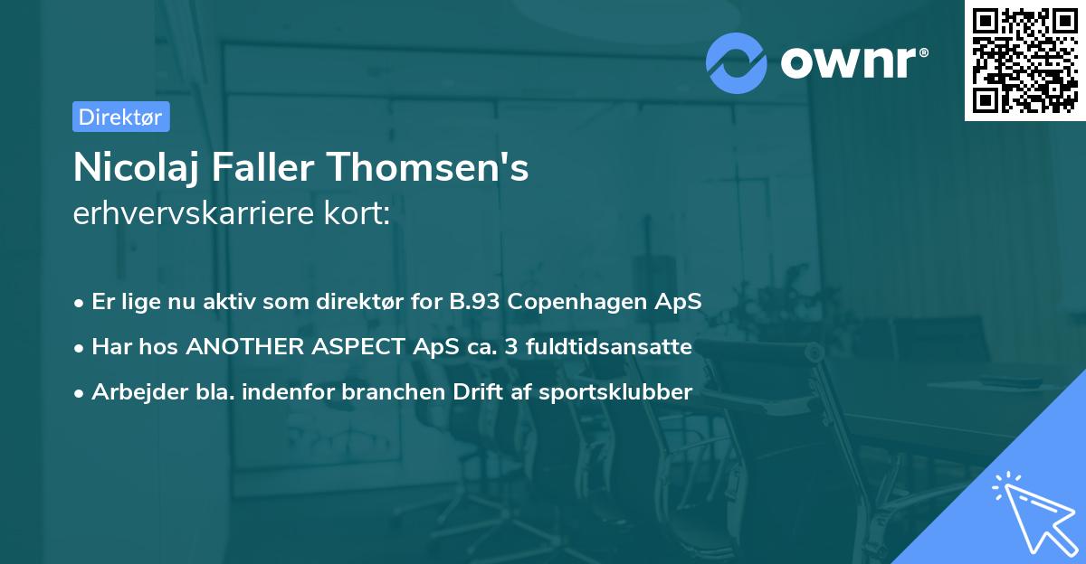 Nicolaj Faller Thomsen's erhvervskarriere kort
