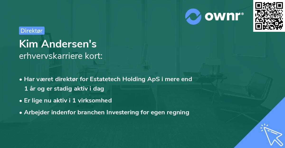 Kim Andersen's erhvervskarriere kort