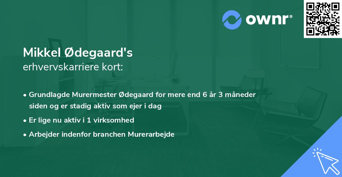 Mikkel Ødegaard's erhvervskarriere kort