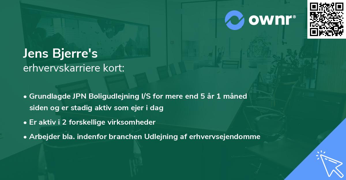 Jens Bjerre's erhvervskarriere kort