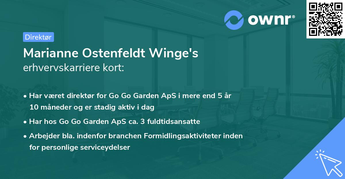 Marianne Ostenfeldt Winge's erhvervskarriere kort