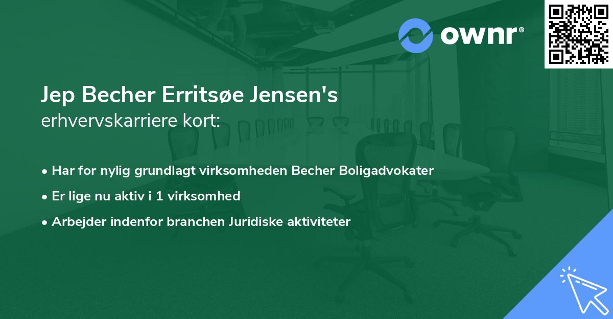 Jep Becher Erritsøe Jensen's erhvervskarriere kort
